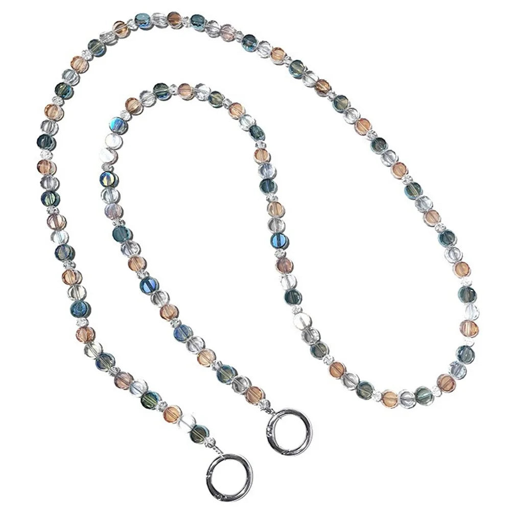 Phone Chain Crossbody Stylish Anti-Lost PVC Beaded Phone Strap with Tether Tab, Total Length: 115cm - 2