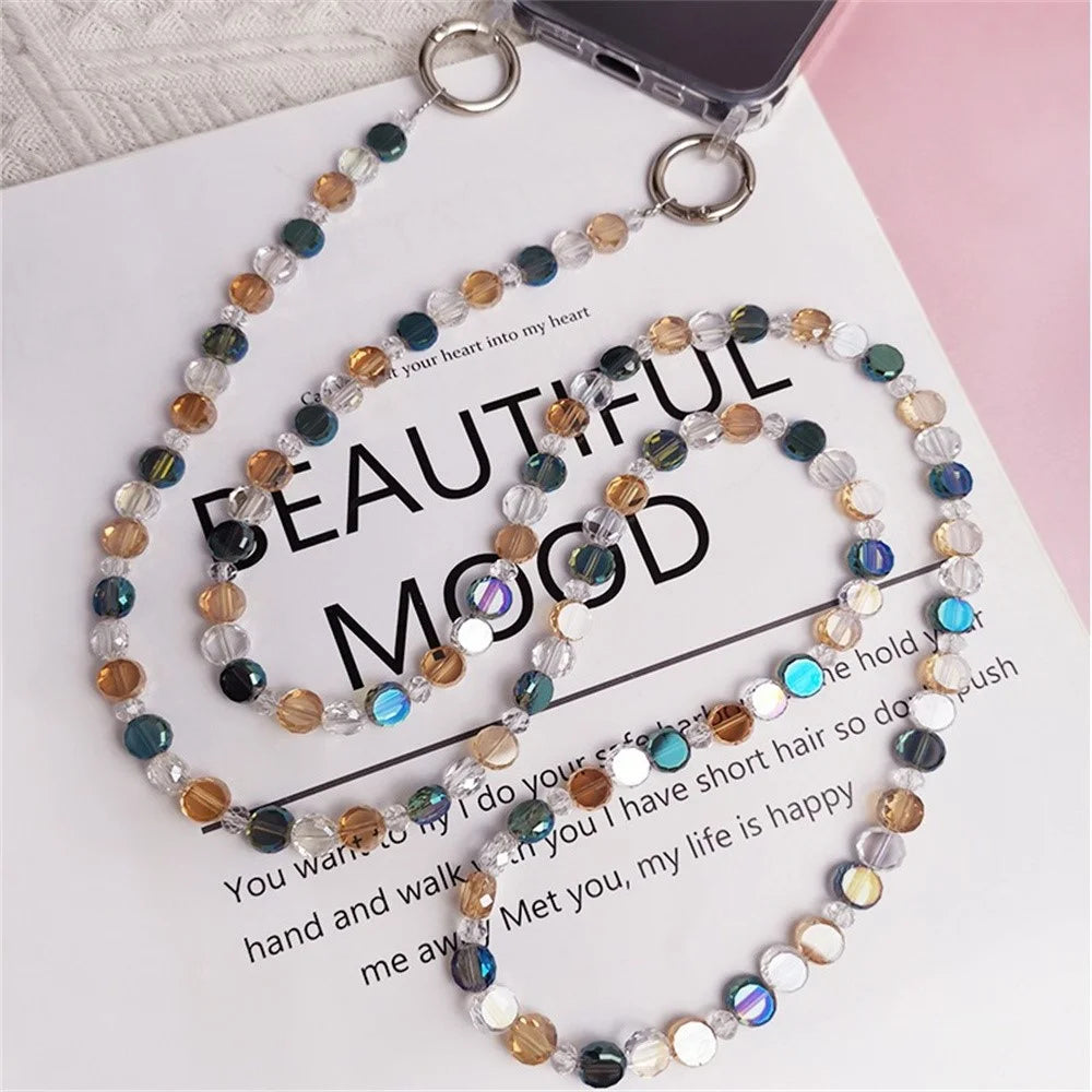 Phone Chain Crossbody Stylish Anti-Lost PVC Beaded Phone Strap with Tether Tab, Total Length: 115cm - 4
