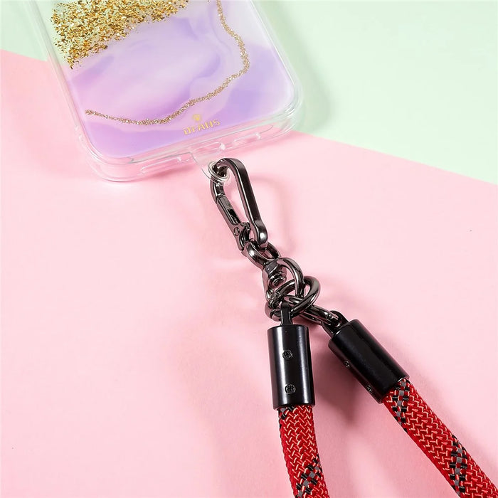 30cm Thickened Lanyard Hand Wrist Strap for Phone, USB Flash Drive, Keychain, ID Name Tag - Red - 5