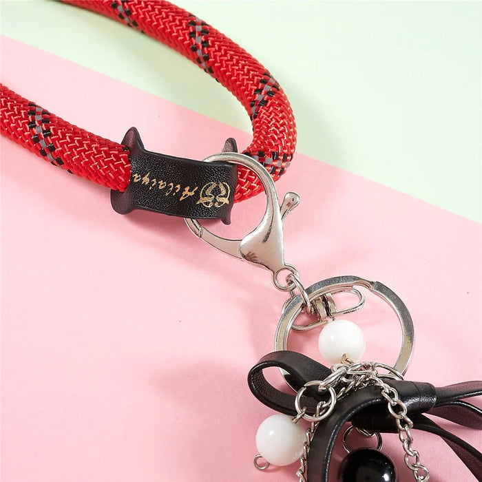 30cm Thickened Lanyard Hand Wrist Strap for Phone, USB Flash Drive, Keychain, ID Name Tag - Red - 7