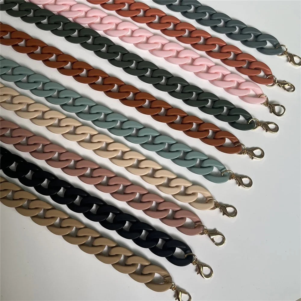 Phone Wrist Lanyard Matte Acrylic Chain 60cm Phone Wrist Strap - Matte Black - 3
