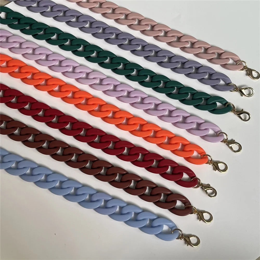 Phone Wrist Lanyard Matte Acrylic Chain 60cm Phone Wrist Strap - Matte Black - 5