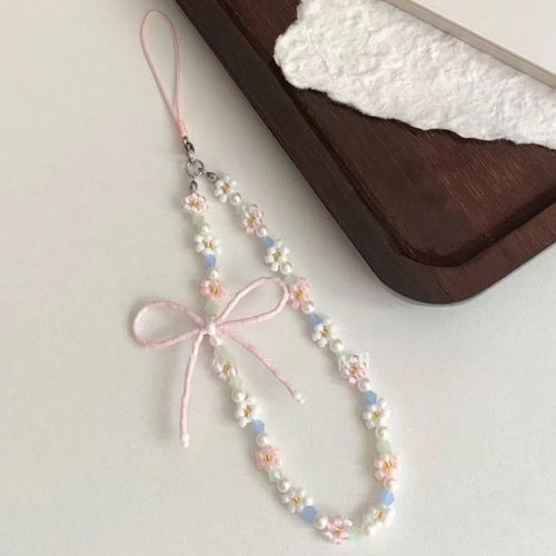 Beaded Phone Charms 25cm PVC Wrist Strap Beaded Phone Chain String - 1