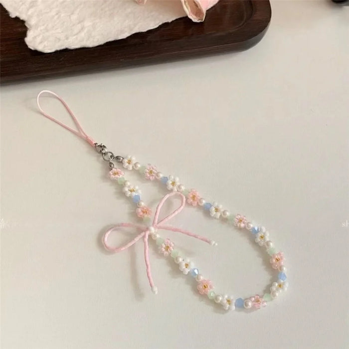 Beaded Phone Charms 25cm PVC Wrist Strap Beaded Phone Chain String - 3