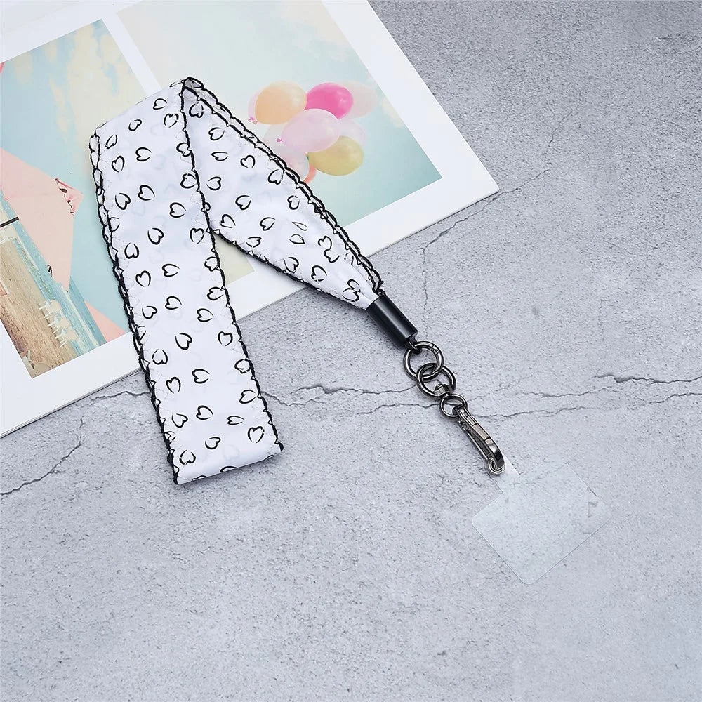 Scarves Phone Strap Crossbody Phone Lanyard Strap Neck Strap with Patch for Smartphones Mobile - Style A - 3