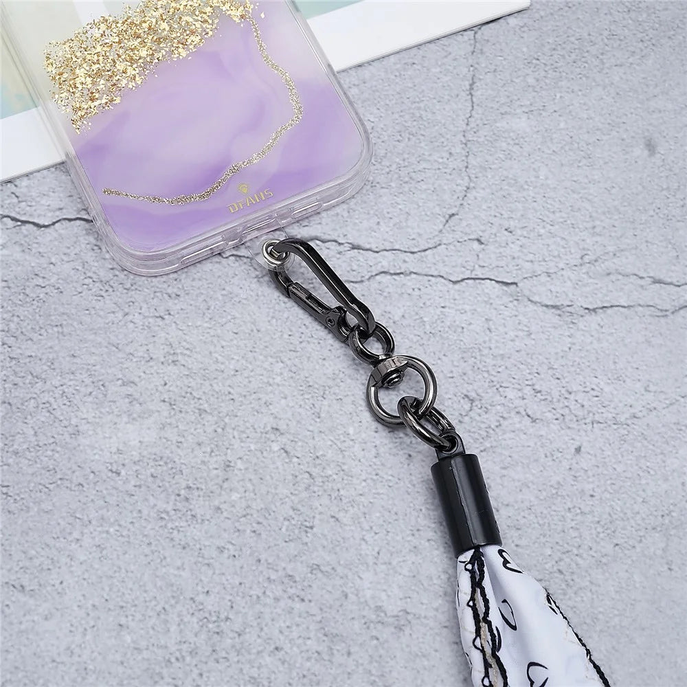 Scarves Phone Strap Crossbody Phone Lanyard Strap Neck Strap with Patch for Smartphones Mobile - Style A - 6