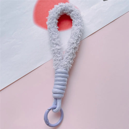 Phone Strap 16cm Woven Polyester Hands-Free Cell Phone Wristlet Bracelet  - Light Purple - 1
