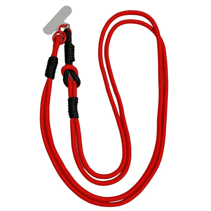 Cell Phone Lanyard Universal Crossbody Polyester Strap with Tether Tab, Total Length: 120cm - Red+Black - 1