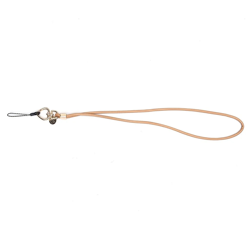 PU Leather Phone Lanyard Anti-lost Hanging Rope Pendant Keychain Multi-function Style Strap for Cell Phone, Keys, MP3 / MP4 Player - Brown - 1