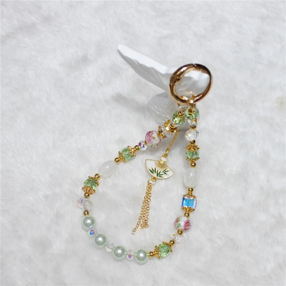 Cell Phone Lanyard 26cm Auspicious Bead Phone Chain Wrist Strap - Type G - 1