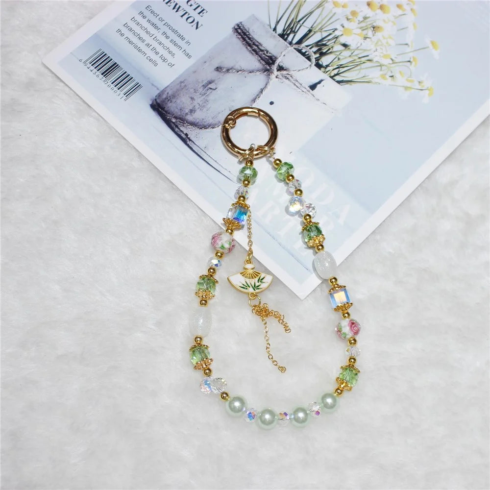 Cell Phone Lanyard 26cm Auspicious Bead Phone Chain Wrist Strap - Type G - 2