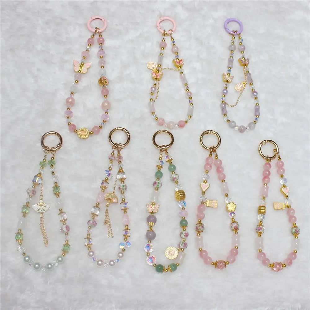 Cell Phone Lanyard 26cm Auspicious Bead Phone Chain Wrist Strap - Type G - 3