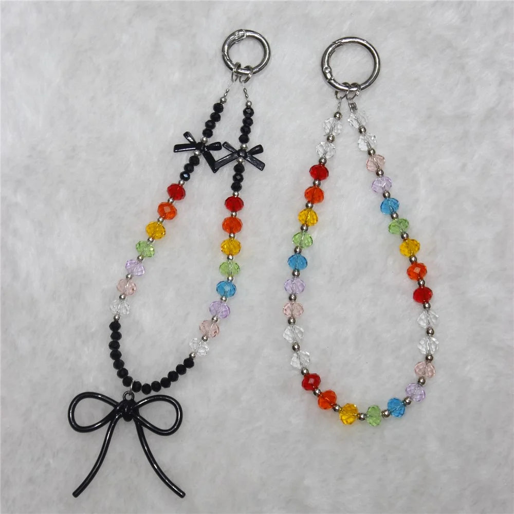 Cell Phone Lanyard 26cm Colored Beads Phone Chain Wrist Strap - Without Bow - 3