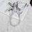 Cell Phone Lanyard 26cm Colorful Crystal Double Chain Phone Chain Wrist Strap - White - 2