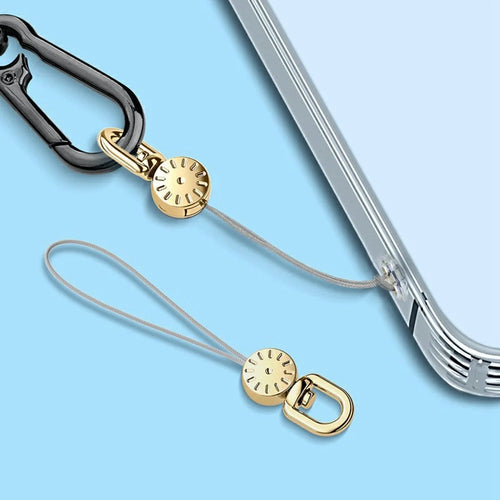 10Pcs / Pack Dial Decor Small Lanyard for Phone Case DIY Anti-Lost Rotating Strap Cell Phone Accessory - Gold - 1