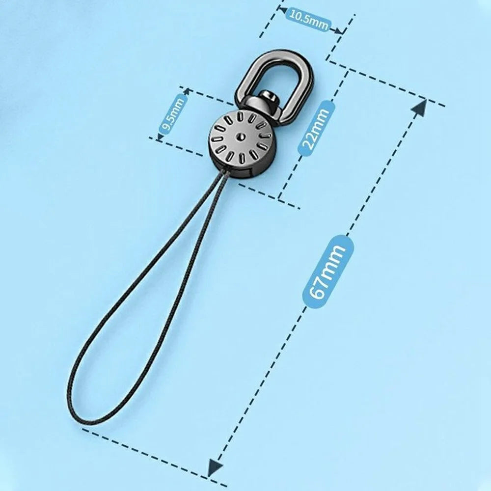 10Pcs / Pack Dial Decor Small Lanyard for Phone Case DIY Anti-Lost Rotating Strap Cell Phone Accessory - Gold - 6