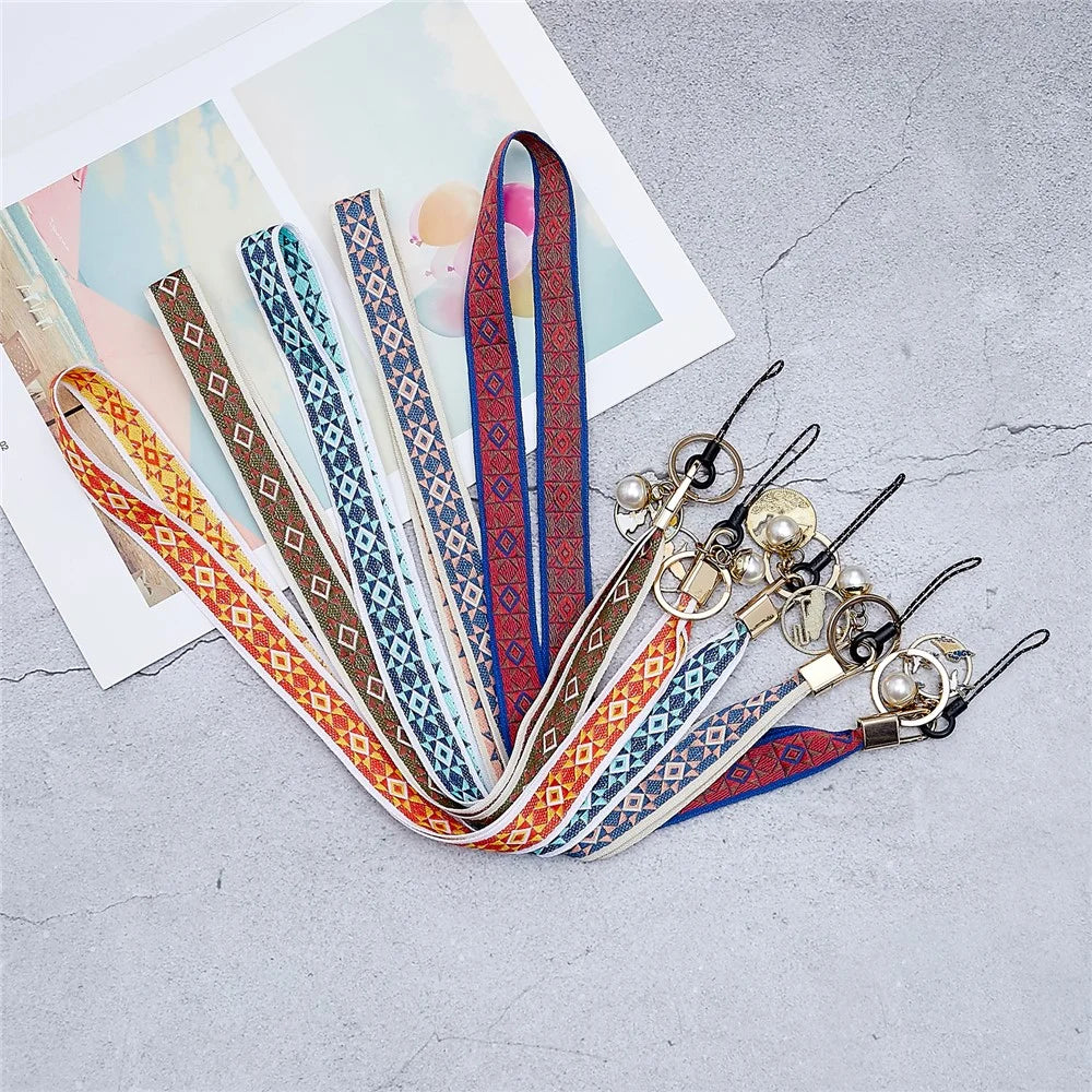 Totem Series Phone Lanyard 80cm Crossbody Neck Strap Vintage Pendant Universal Mobile Phone Lanyard - Red - 5