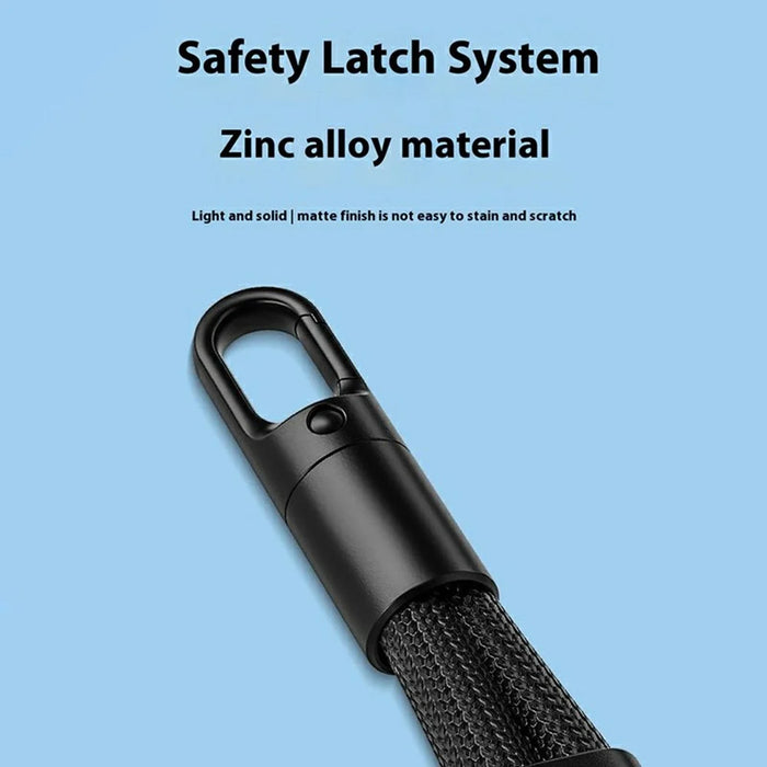 7mm Adjustable Wrist Strap Self-Locking Phone Lanyard with Tether Tab, 360-Degree Rotating Hook - Black - 5