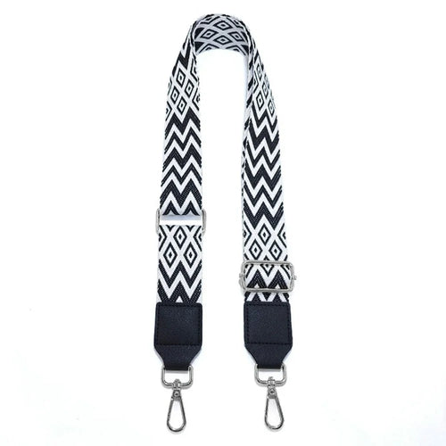 3.8cm Width Adjustable Replacement Shoulder Strap for Phone, Bag, Camera, Crossbody Strap with Silver Buckle - White - 1
