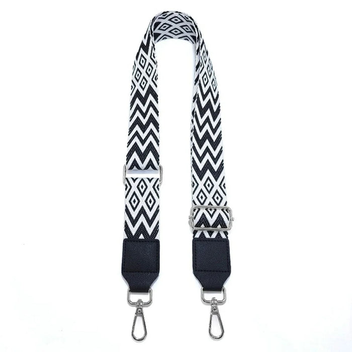 3.8cm Width Adjustable Replacement Shoulder Strap for Phone, Bag, Camera, Crossbody Strap with Silver Buckle - White - 1