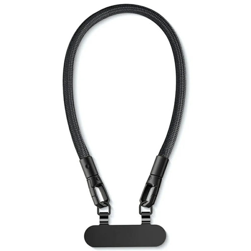 30cm Double Buckle Wrist Strap with Tether Tab, Anti-Loss Drop Protection Cell Phone Lanyard - Black - 1