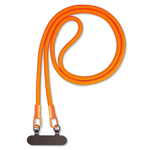 130mm Crossbody Strap with Tether Tab, Anti-Loss Drop Protection Double Buckle Cell Phone Long Lanyard - Orange - 1