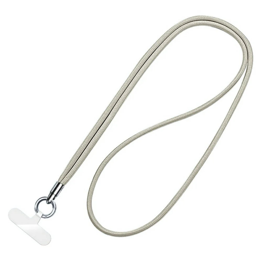 6mm Bullet-Shaped Crossbody Phone Lanyard with Tether Tab, Detachable Ring Cell Phone Shoulder Strap - Light Camel - 1