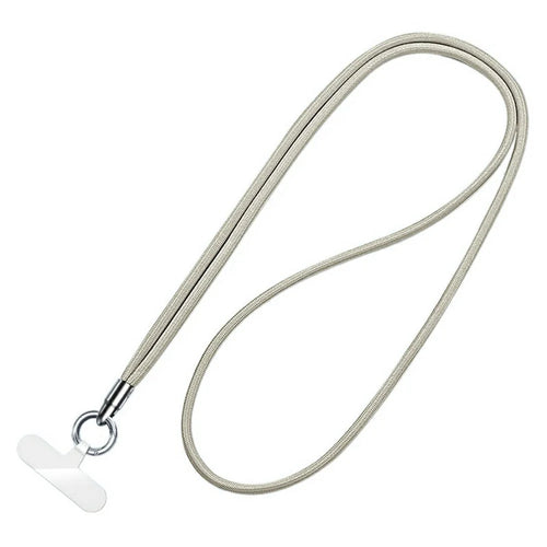 6mm Bullet-Shaped Crossbody Phone Lanyard with Tether Tab, Detachable Ring Cell Phone Shoulder Strap - Light Camel - 1