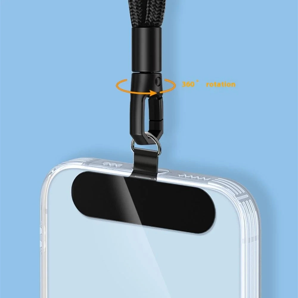 6mm Anti-Lost Phone Lanyard with Tether Tab, Rotating Buckle Cell Phone Neck Strap - Light Camel - 2