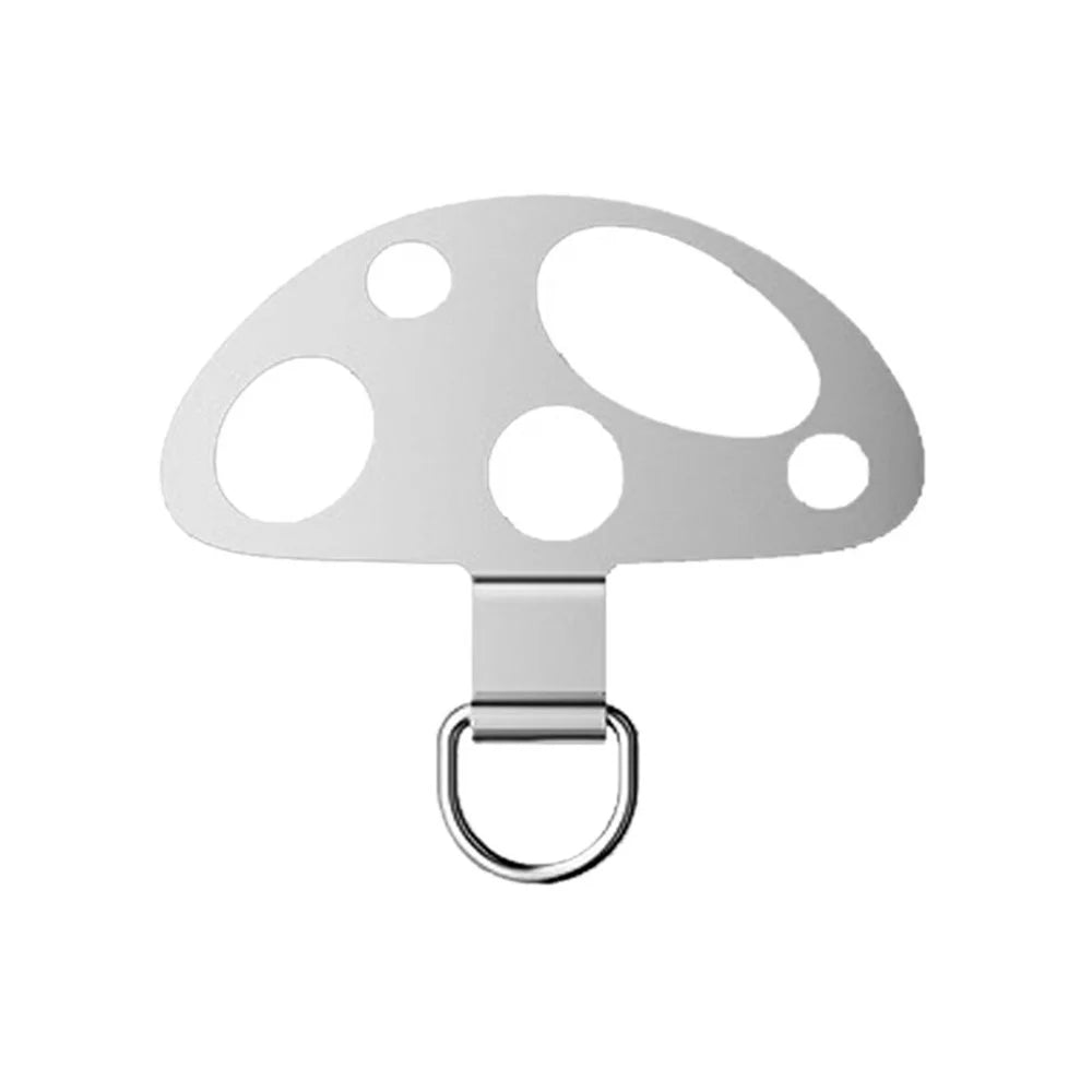 5-Pack Metal Phone Tether Tab Mushroom-Shaped Phone Lanyard Patch Phone Strap Replacement Part - 4