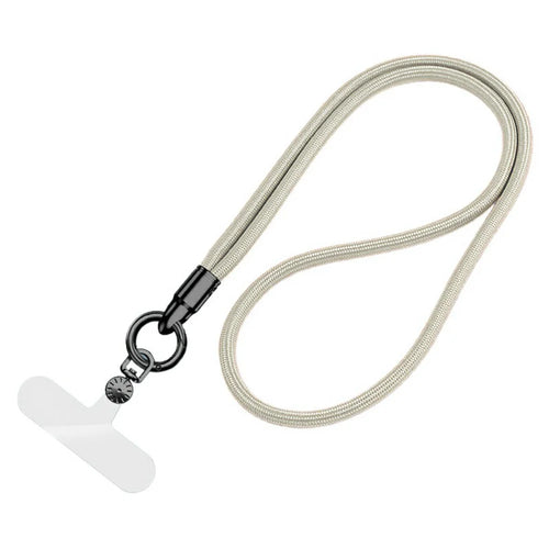 7mm Rotating Watch Dial Design Phone Lanyard with Tether Tab, Ring Hook Neck Straps for Phone Case - Light Camel - 1