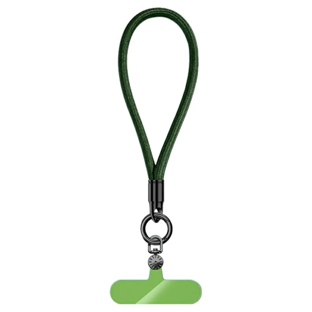 7mm Phone Lanyard Rotating Watch Dial Shape Phone Wrist Straps with Tether Tab - Blackish Green - 1