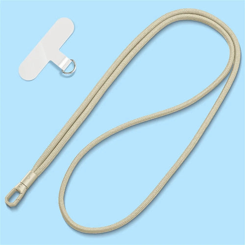6mm Crossbody Phone Lanyard with Tether Tab, Rotating Buckle Cell Phone Straps - Light Camel - 1