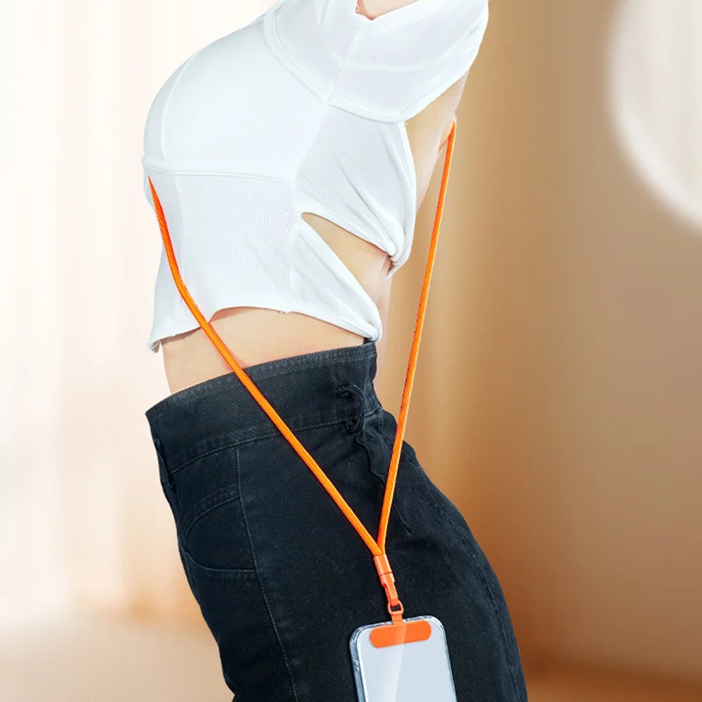 6mm Crossbody Phone Lanyard with Tether Tab, Rotating Buckle Cell Phone Straps - Light Camel - 3