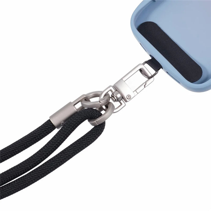 Crossbody Phone Lanyard Adjustable Silver Buckle Nylon Phone Strap with Tether Tab, Total Length: 140cm - Style A - 3