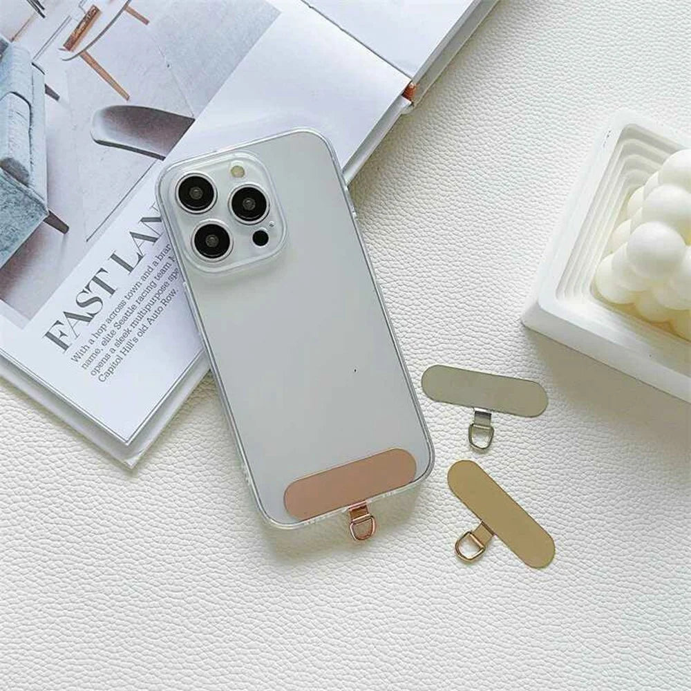 Ultra Thin Phone Tether Tabs for Phone Case Metal Safety Patch - Gold - 2