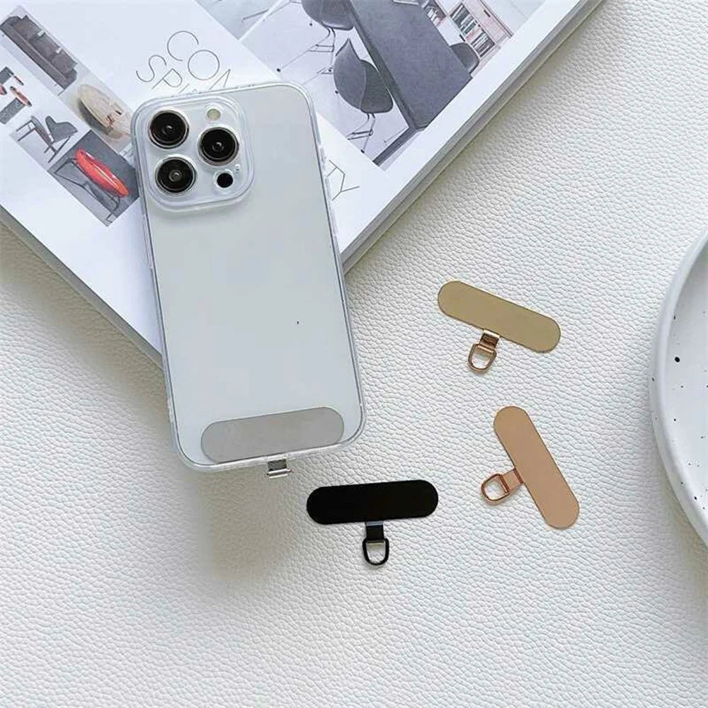 Ultra Thin Phone Tether Tabs for Phone Case Metal Safety Patch - Gold - 3