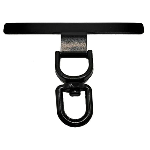 Rotatable Phone Tether Tab T-Shaped Metal Phone Lanyard Patch - Black - 1