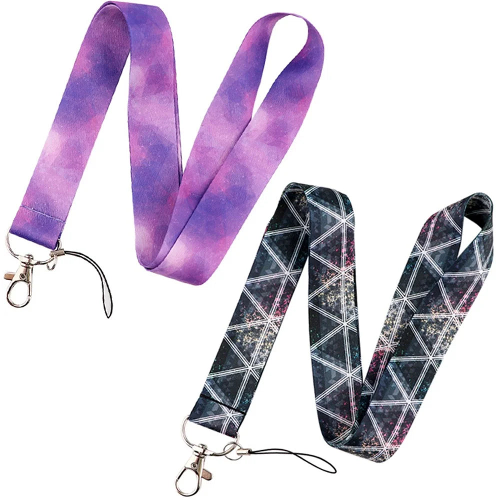Geometry Triangle Pattern Phone Lanyard Universal Cell Phone Nylon Neck Strap ID Badge Holder Hanging Rope - AL330-2 - 2