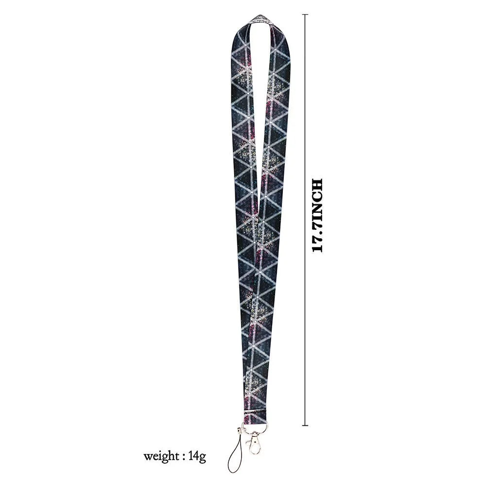 Geometry Triangle Pattern Phone Lanyard Universal Cell Phone Nylon Neck Strap ID Badge Holder Hanging Rope - AL330-2 - 4