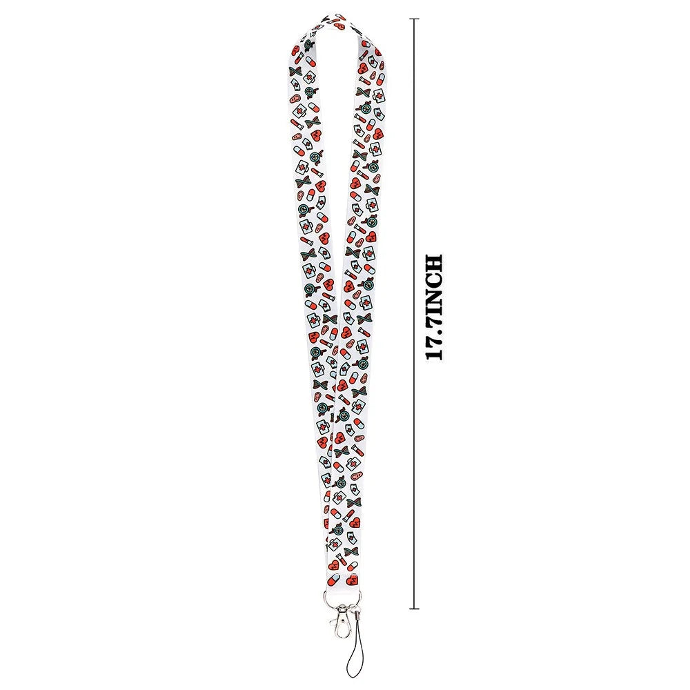 Cartoon Medical Pattern Phone Neck Strap ID Badge Camera Cell Phone Universal Lanyard - AL298 - 5