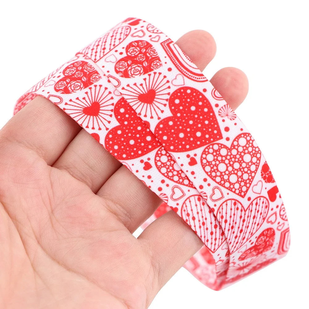 Universal Phone Lanyard Neck Strap ID Badge Card Holder Keychain Heart Pattern Strap Rope - AL426-3 - 2