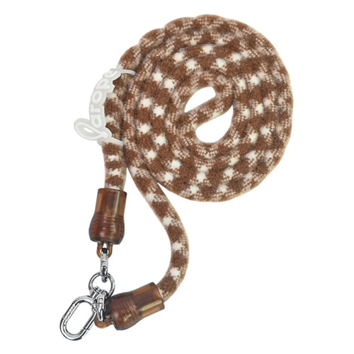 AROPE 120cm Polyester Phone Lanyard Crossbody Strap with Phone Tether Tab , Winter / Autumn Style - Dark Brown - 1