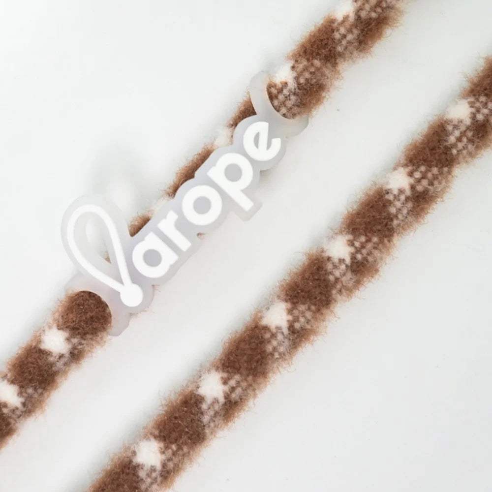 AROPE 120cm Polyester Phone Lanyard Crossbody Strap with Phone Tether Tab , Winter / Autumn Style - Dark Brown - 5