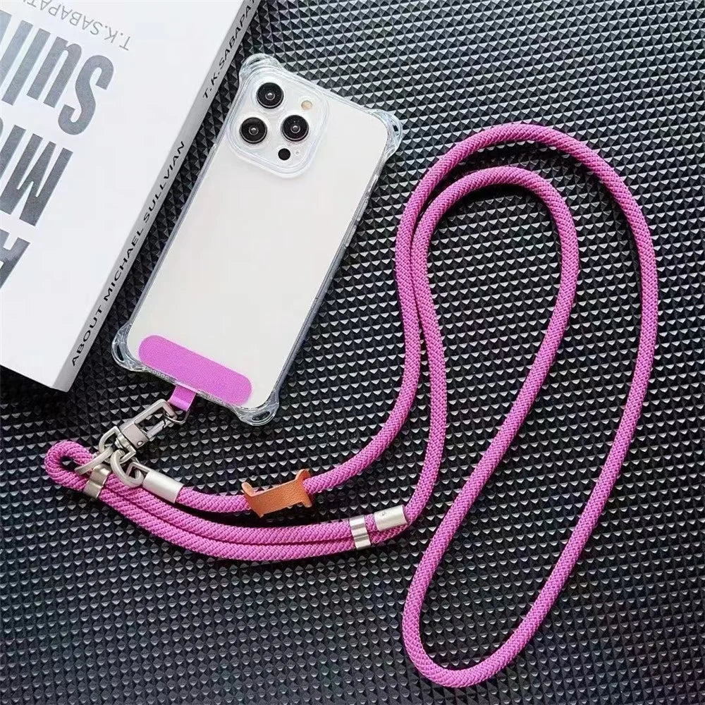 150cm Phone Long Lanyard Adjustable Crossbody Shoulder Strap with Tether Tab, Diameter: 8mm - Style A - 2
