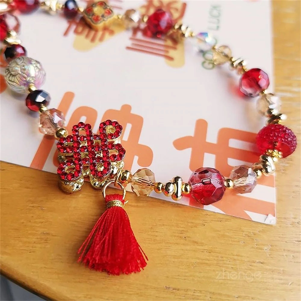 Knot Phone Lanyard Strap 26cm Length Phone Wristlet Accessory with Tether Tab - Red - 7