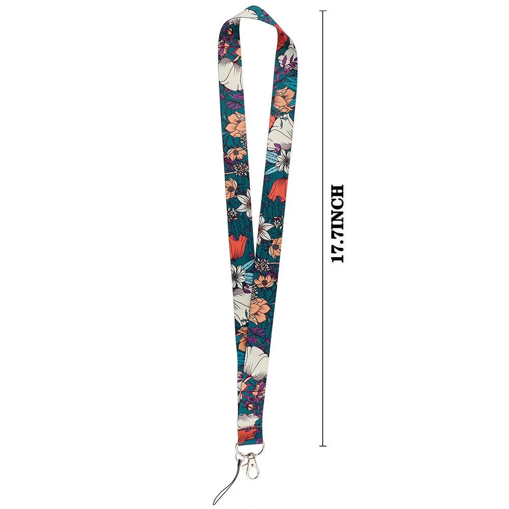 Chinese Rose Pattern Phone Lanyard Neck Strap for ID Card Holder Phone Keys Badge Holder - AL661-1 - 3