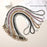 60cm Rhinestone Beaded Phone Lanyard with Tether Tab Adjustable Crossbody Strap - White - 2