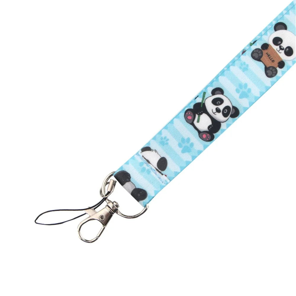 Cute Panda Pattern Phone Neck Strap ID Badge Card Holder Universal Cell Phone Nylon Lanyard - AL413-21 - 2