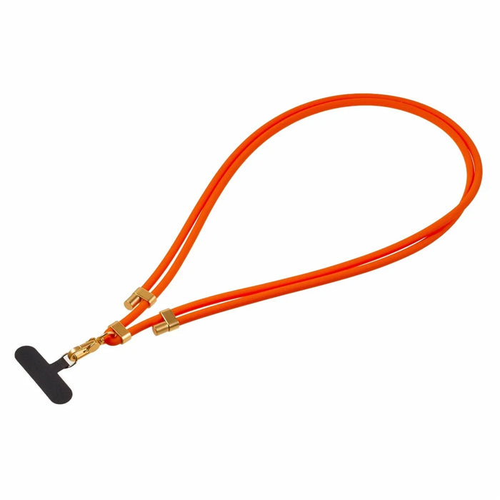 150cm Silicone Phone Lanyard Adjustable Neck Strap with Tether Tab - Red - 1